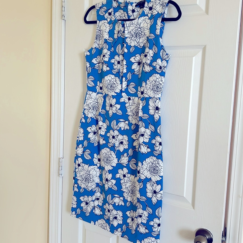 Banana Republic Blue & White Floral Dress